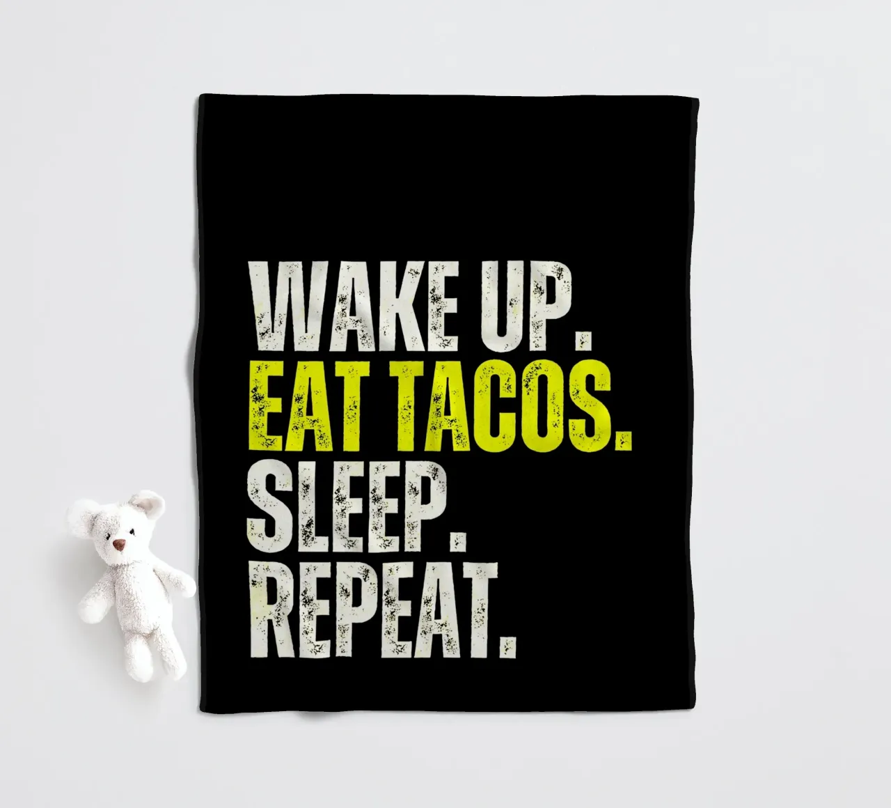 Taco Lifestyle Quote coperta in pile da Ashley Studio