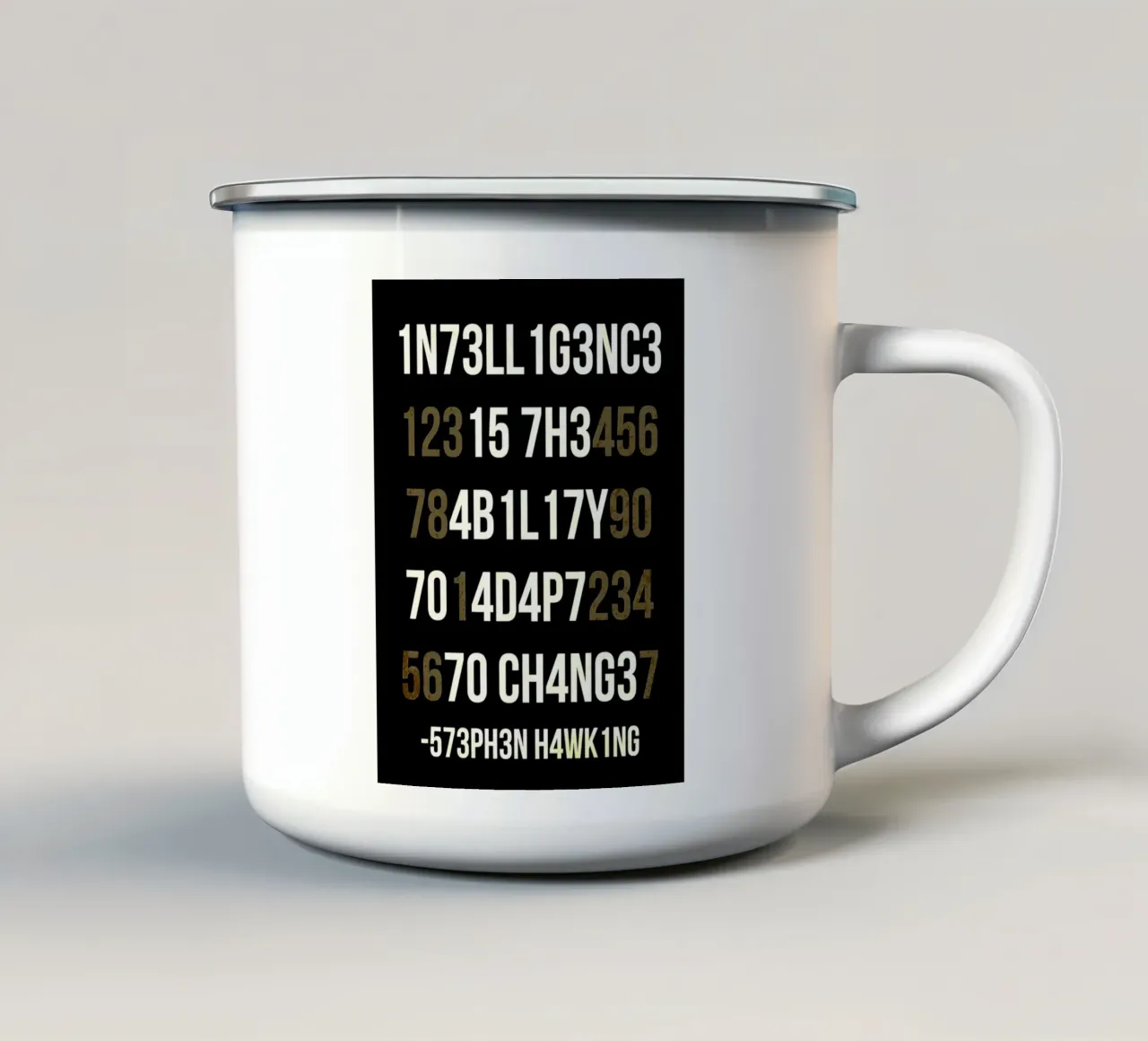 Stephen Hawking Citazioni tazza in smalto da Ashley Studio