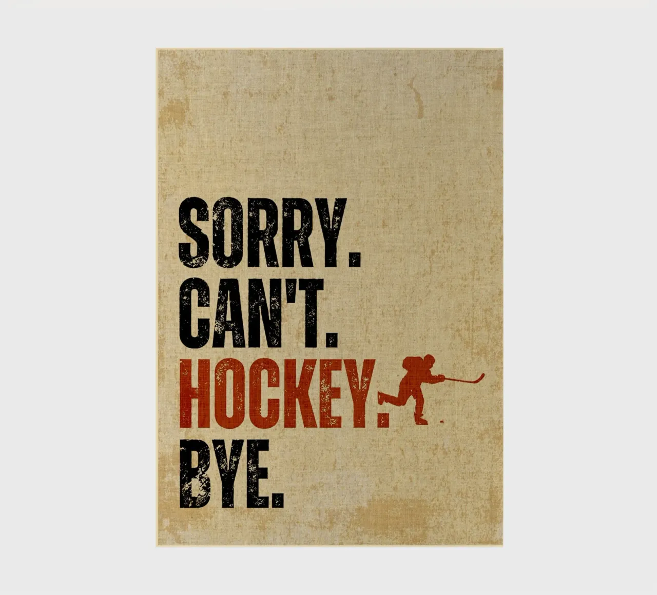 Sorry Can't Hockey Bye notebook by Ashley Studio