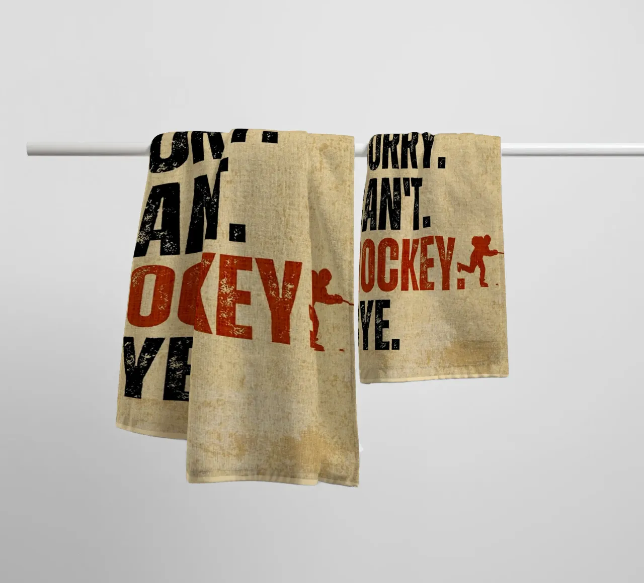Tut mir leid, kann nicht Eishockey Tschüss Handtuch von Ashley Studio