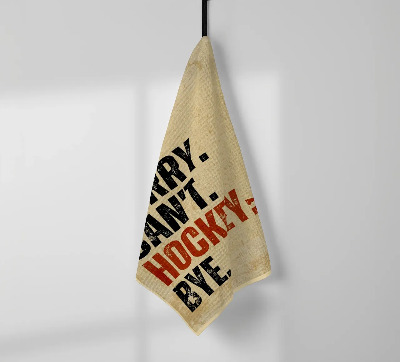 Tut mir leid, kann nicht Eishockey Tschüss Geschirrtuch von Ashley Studio
