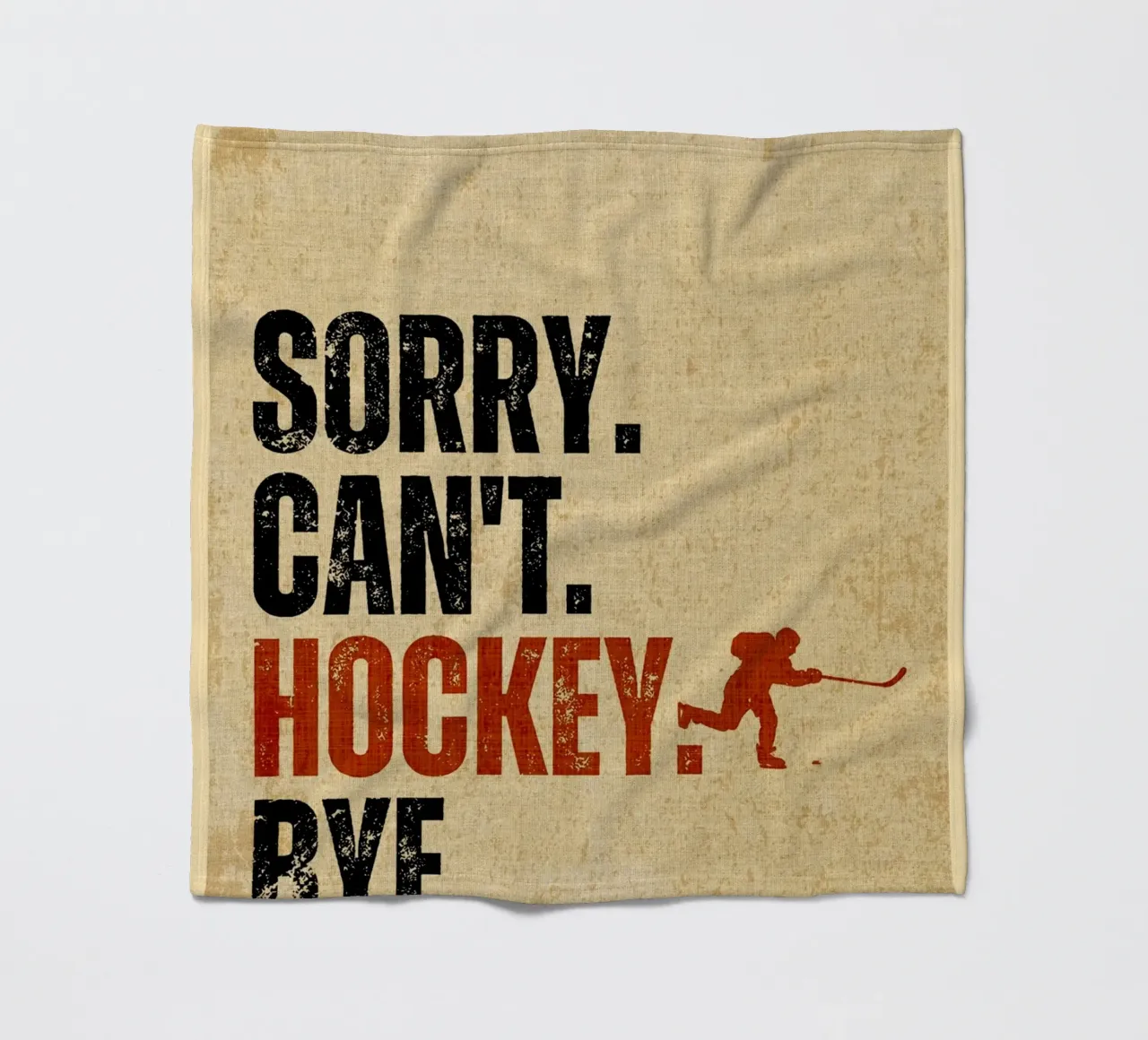 Tut mir leid, kann nicht Eishockey Tschüss Fleecedecke von Ashley Studio