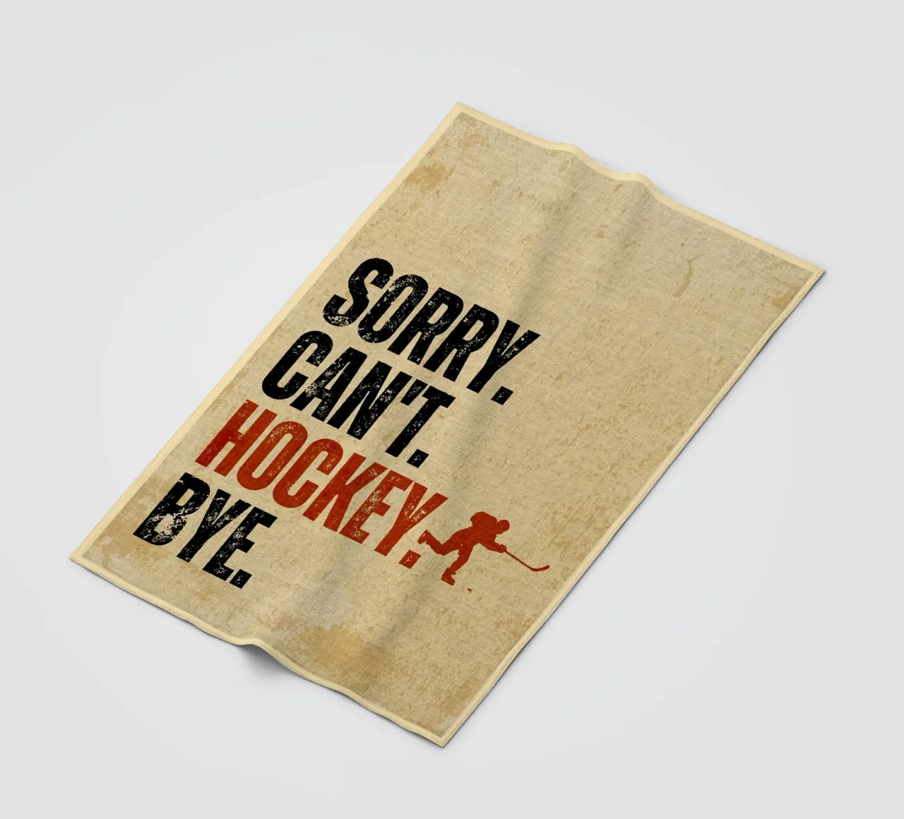 Tut mir leid, kann nicht Eishockey Tschüss Fleecedecke von Ashley Studio