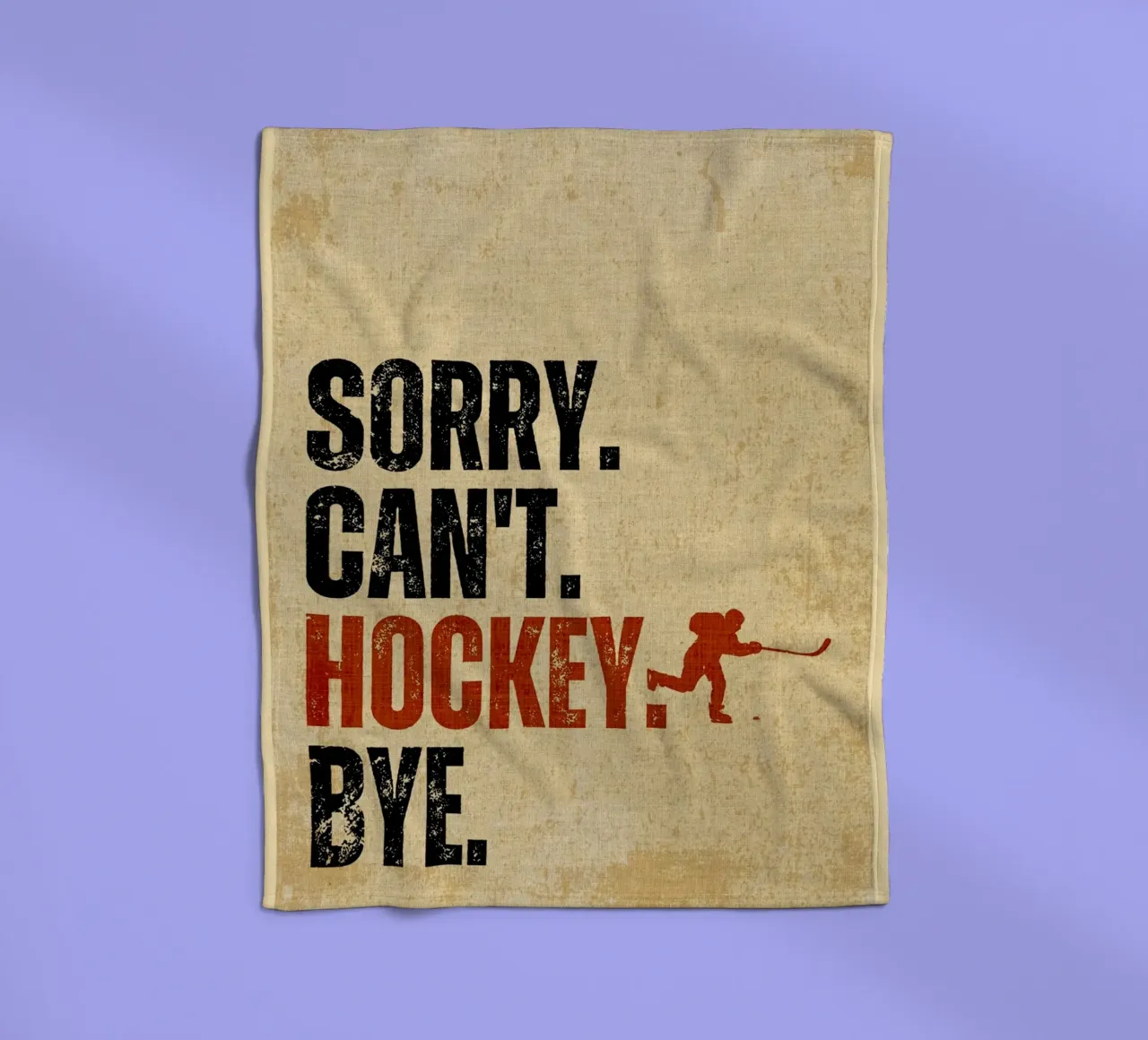 Tut mir leid, kann nicht Eishockey Tschüss Fleecedecke von Ashley Studio