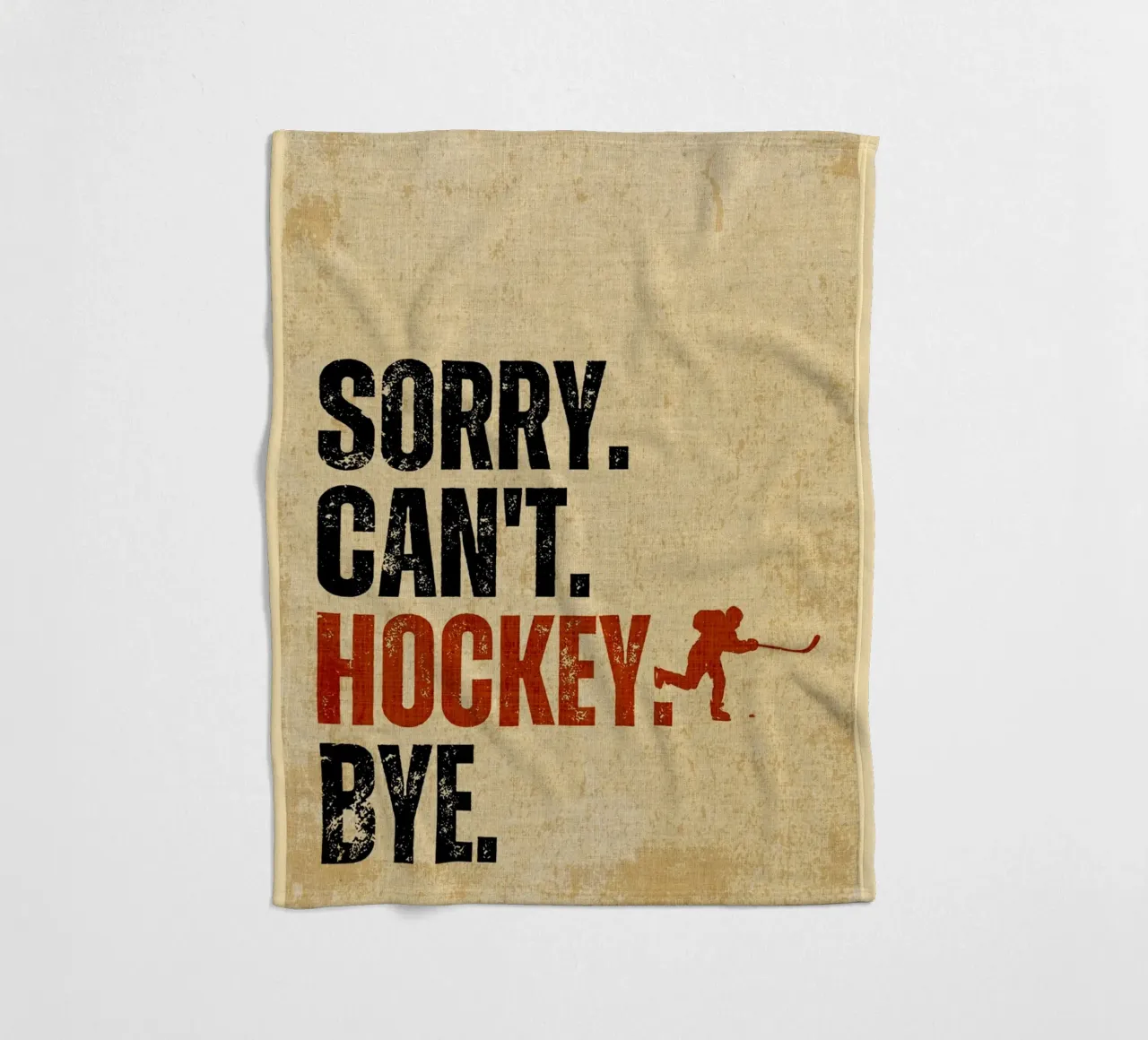 Tut mir leid, kann nicht Eishockey Tschüss Fleecedecke von Ashley Studio