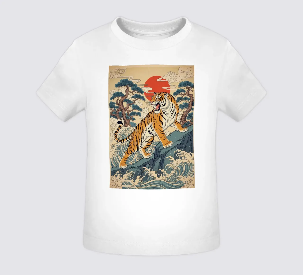 Tiger - Japanese vintage style (2) baby t-shirt by Lembayung art