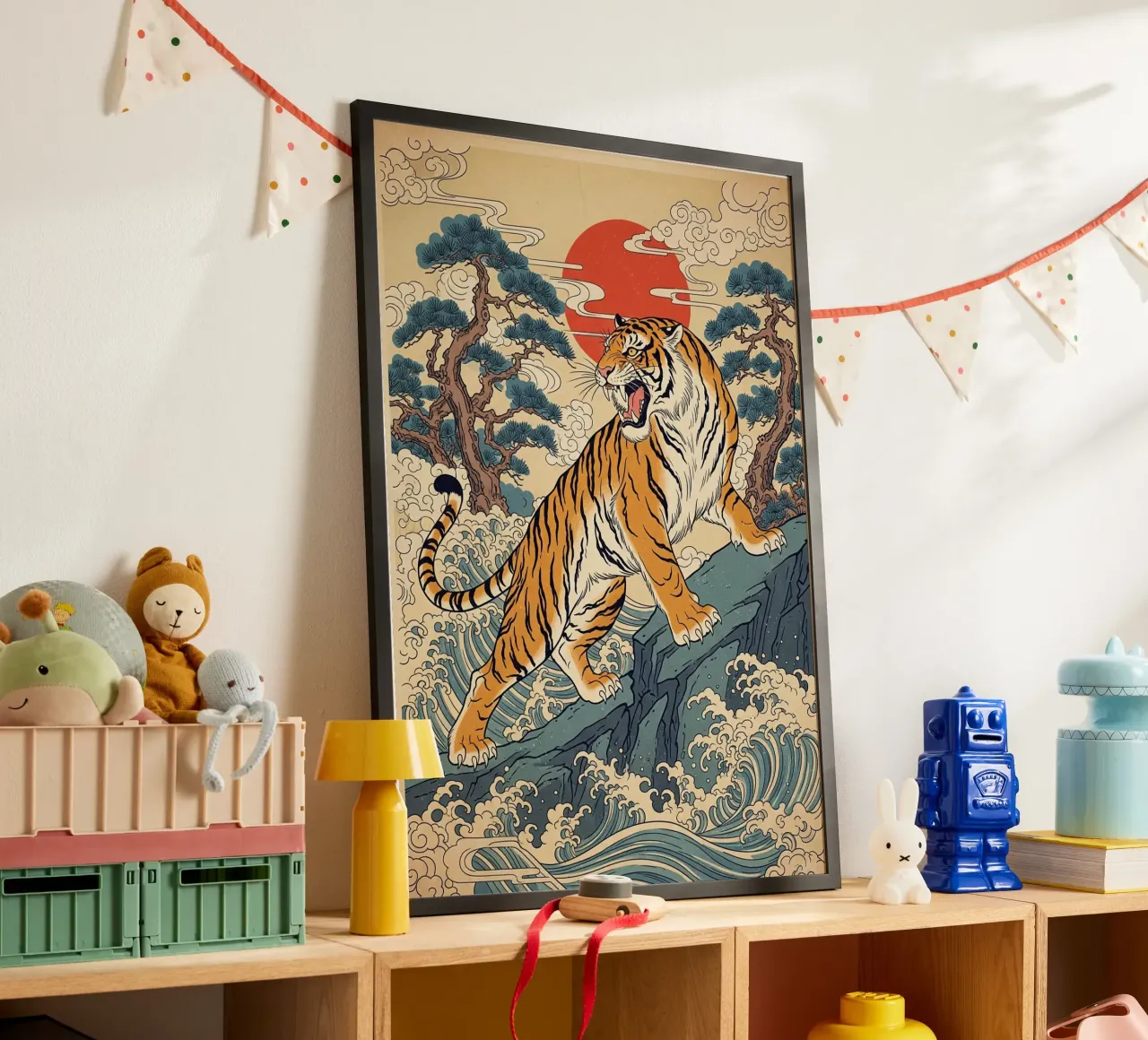 Tiger - Japanese vintage style (2) hahnemühle by Lembayung art