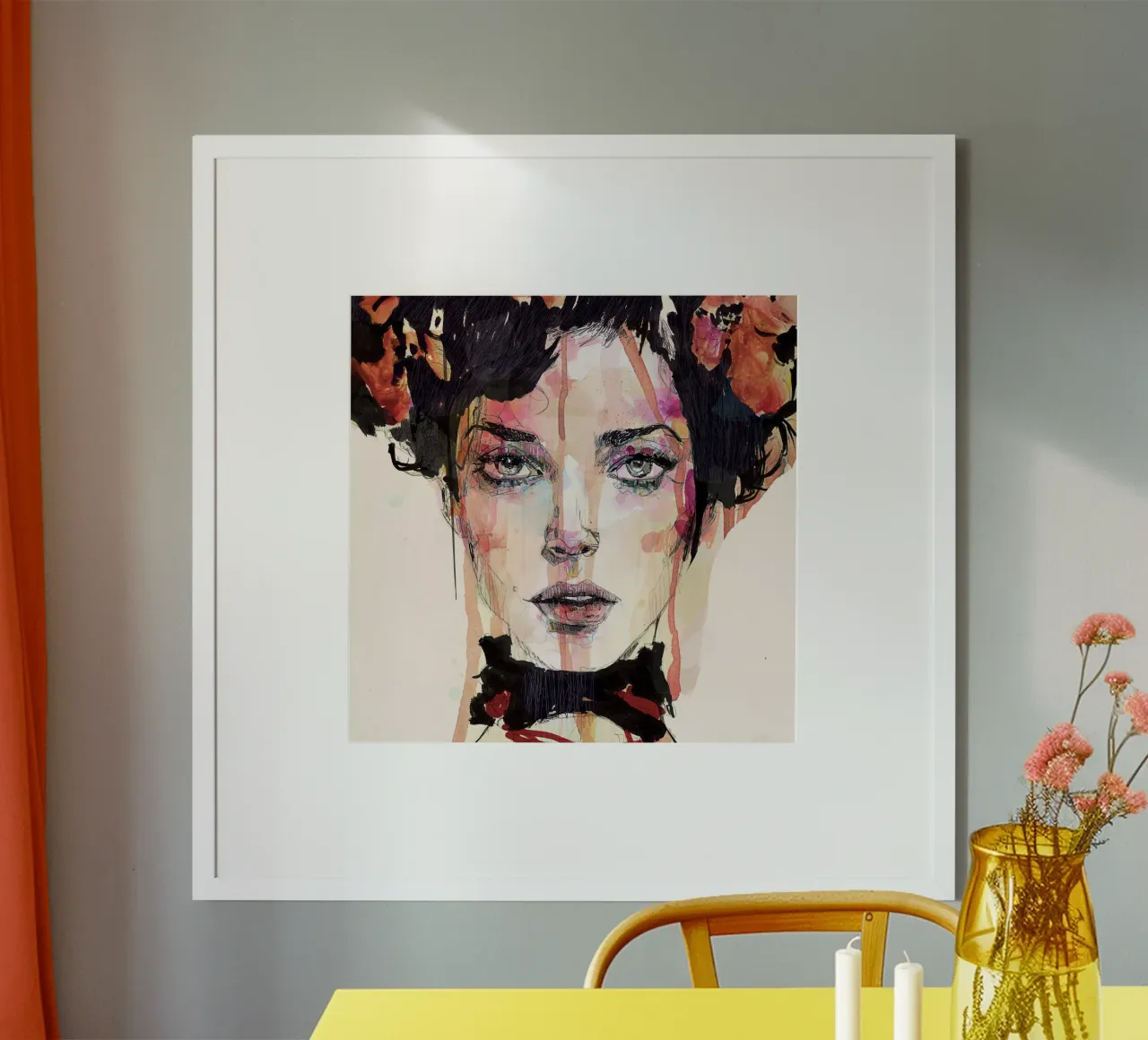 red and black poster con telaio in legno da Giulio Iurissevich