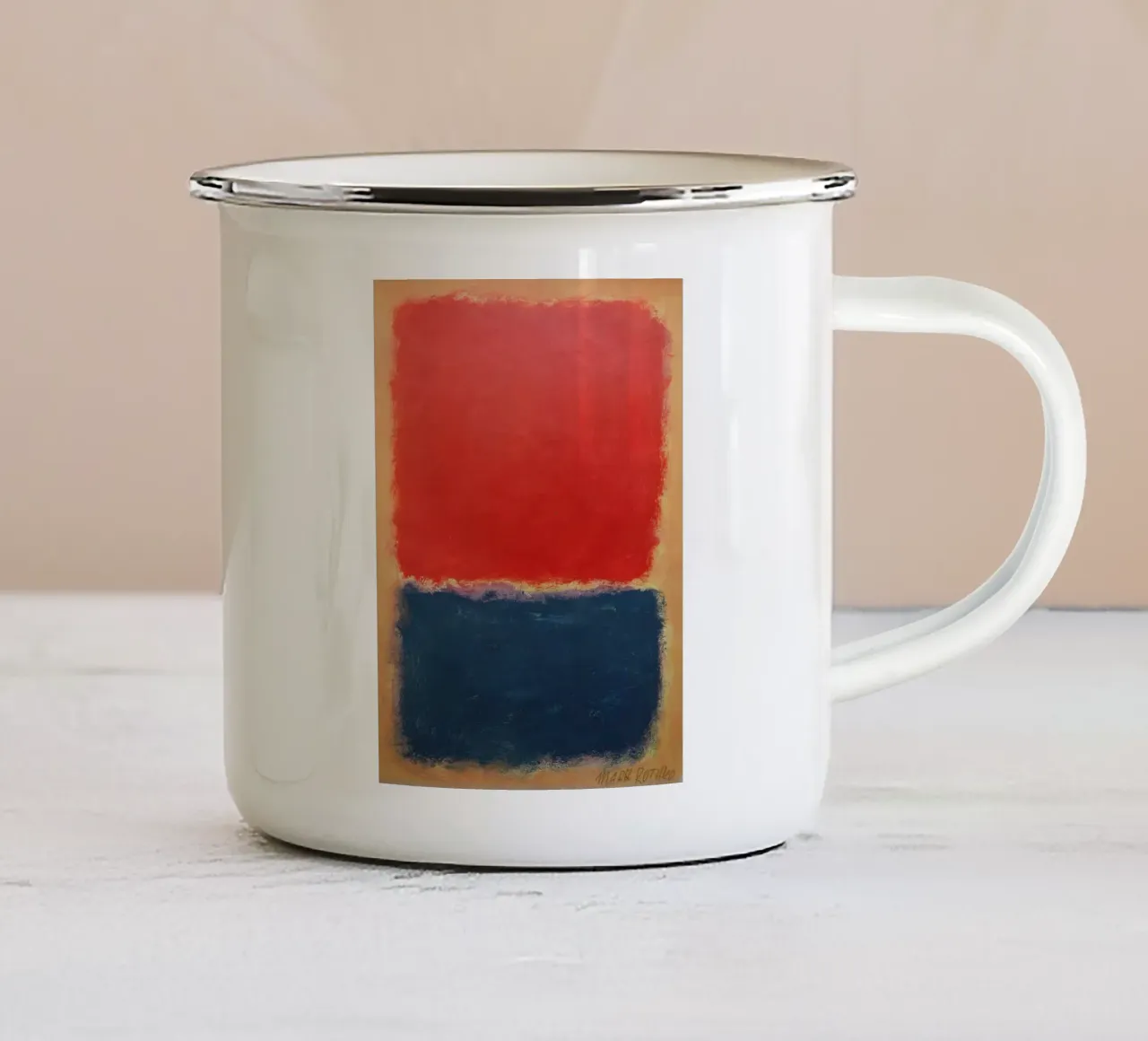 Composizione espressiva Mark Rothko tazza in smalto da Fredrick Miller