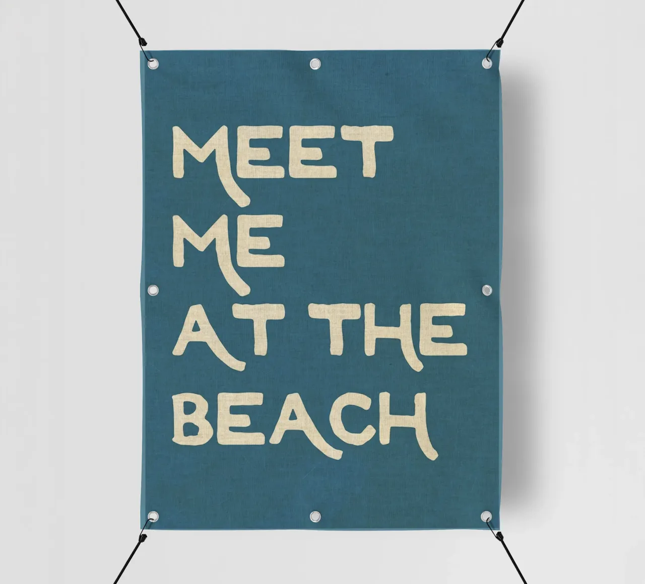 Incontriamoci in spiaggia telo in pvc da Nucci Studio