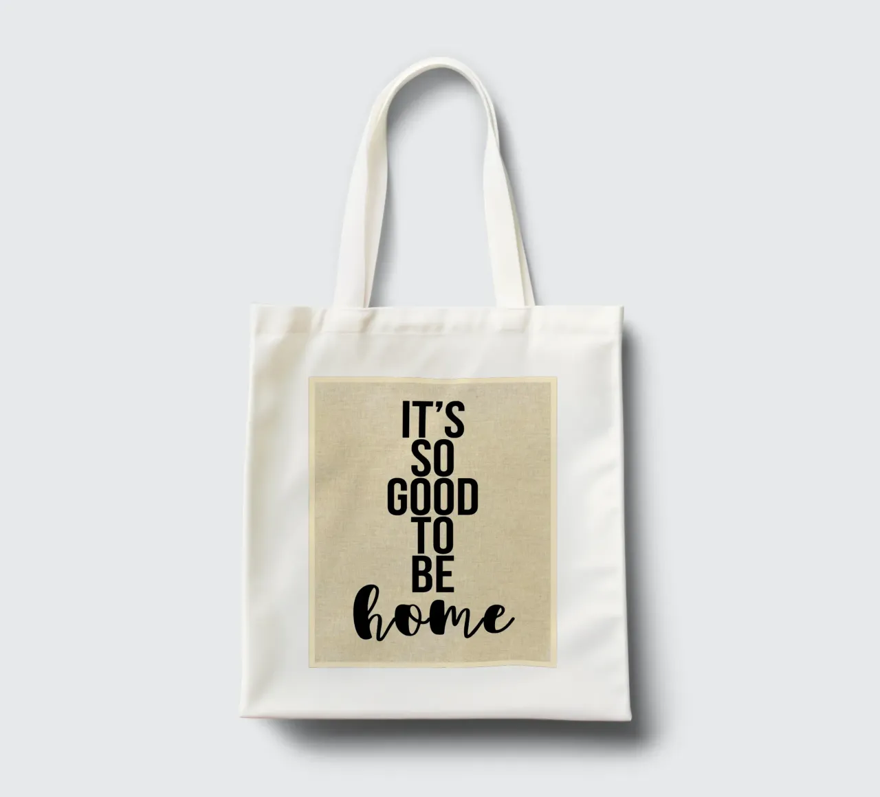 È così bello essere a casa borsa in juta da Nucci Studio