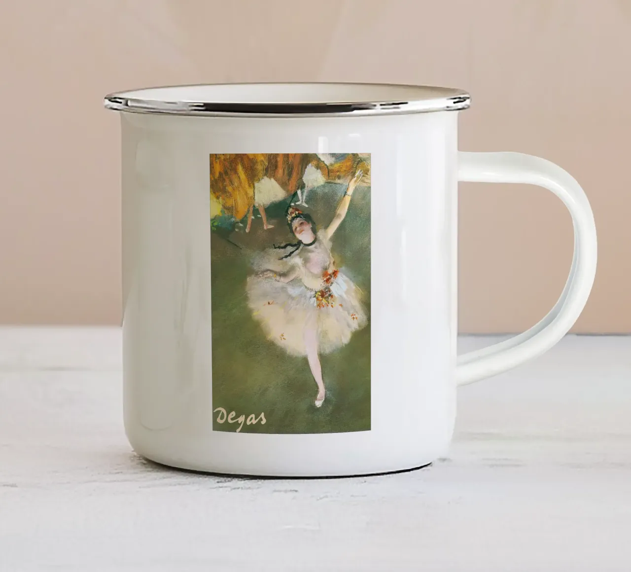Ballerina - Edgar Degas tazza in smalto da Alfieson