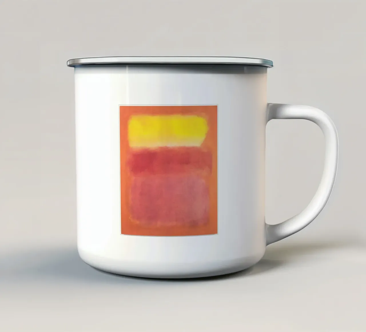 Mark Rothko Geel Abstract emaille mok van Fredrick Miller