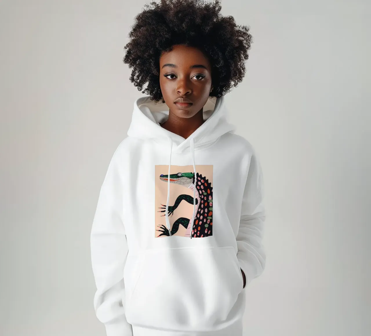 Crocodile felpa con cappuccio da ArtsySesta