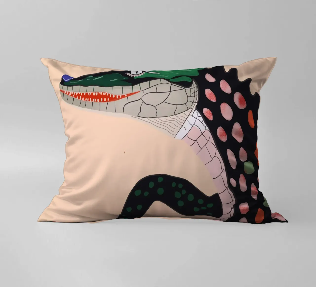Crocodile decorative cushion by ArtsySesta