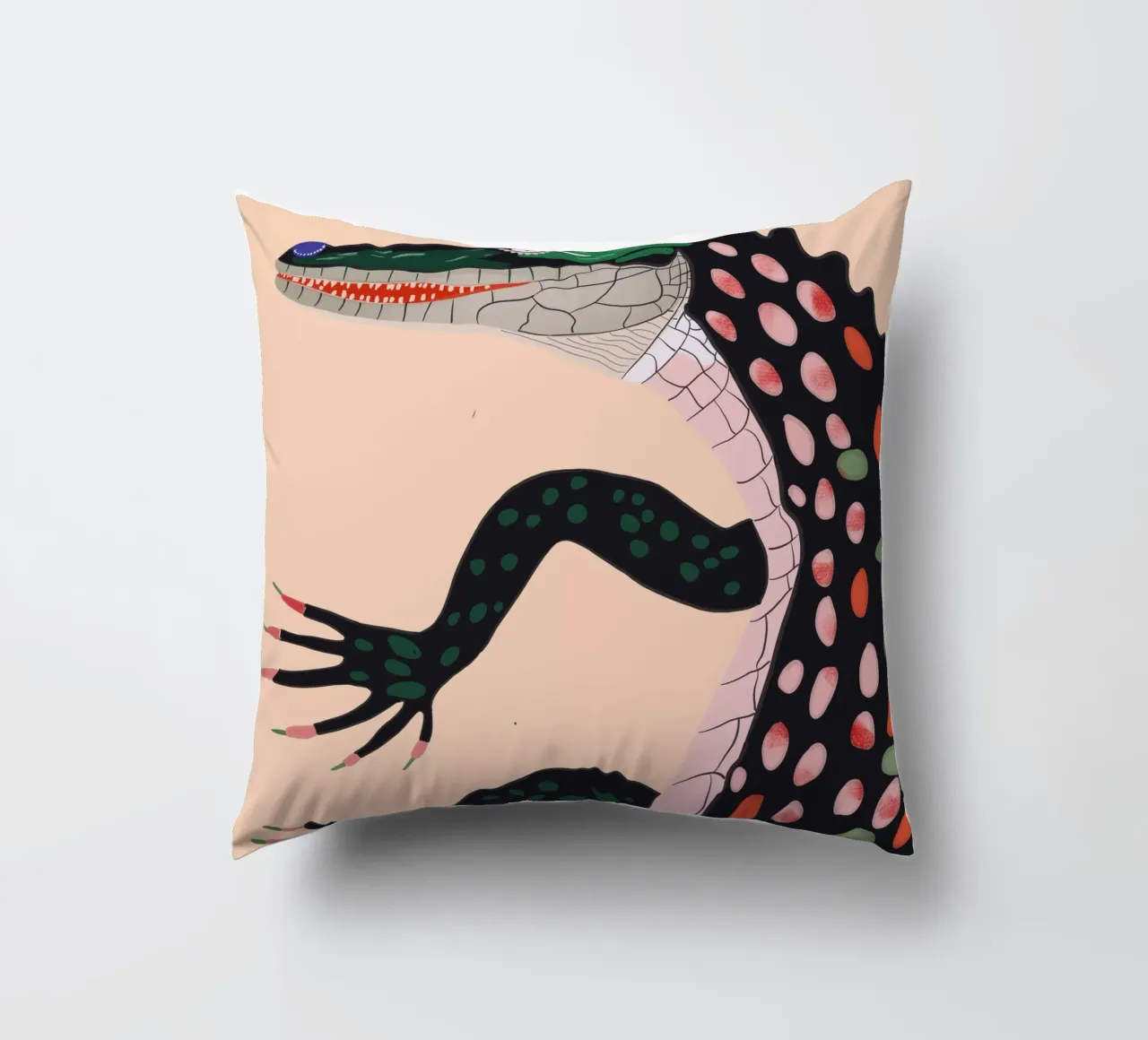 Crocodile decorative cushion by ArtsySesta