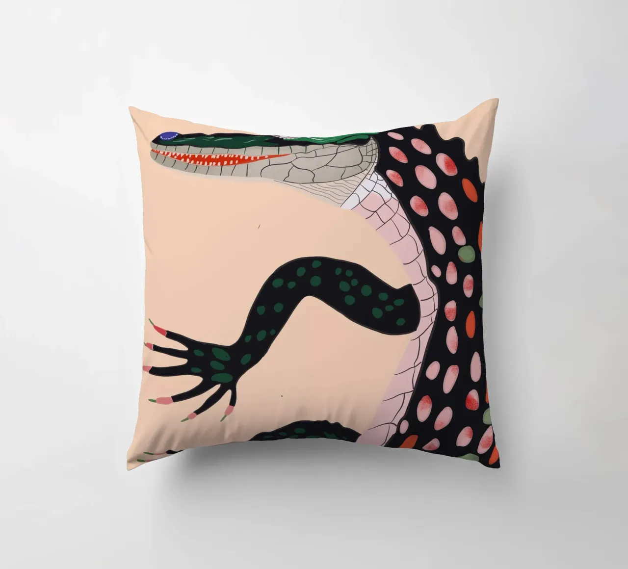 Crocodile decorative cushion by ArtsySesta