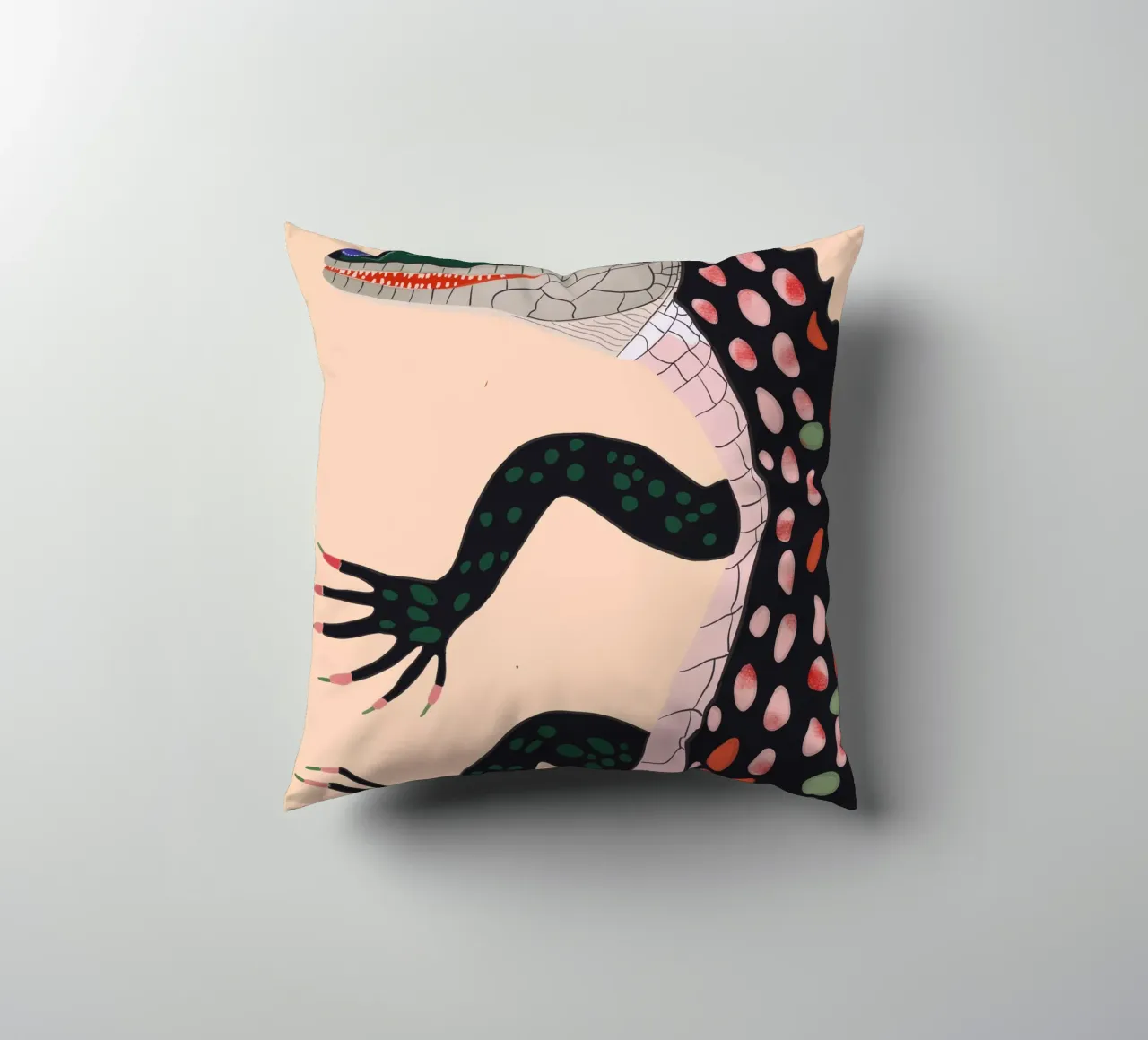 Crocodile decorative cushion by ArtsySesta