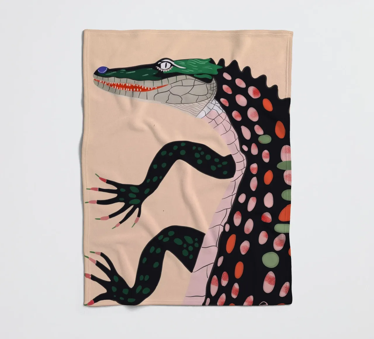 Krokodil Fleecedecke von ArtsySesta