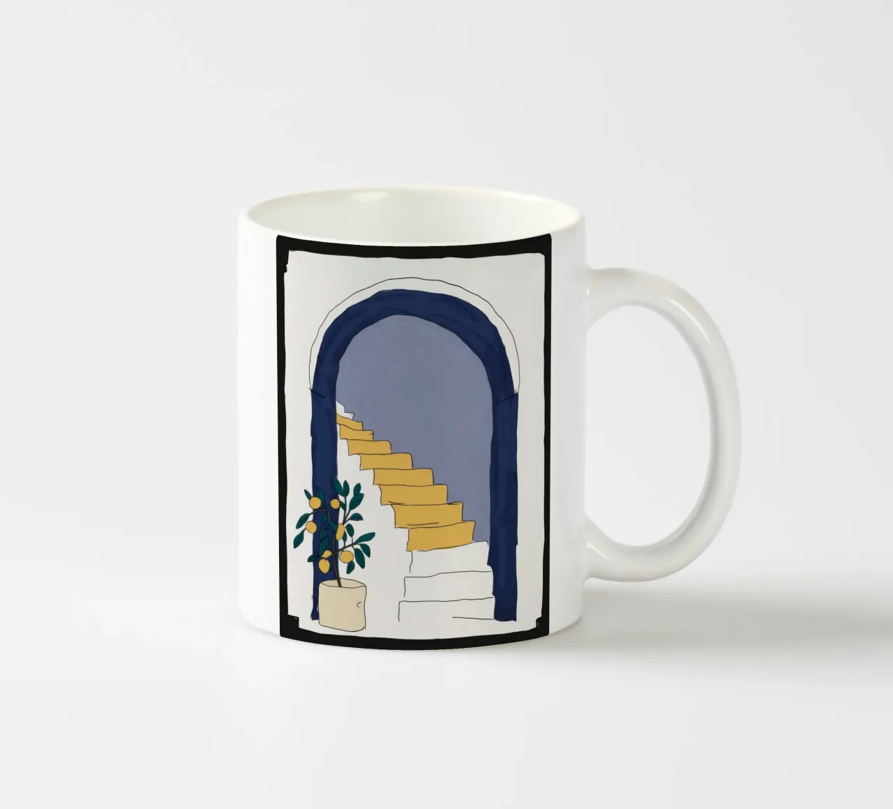 Luce di passaggio ad arco tazza in ceramica da Obs Canvas