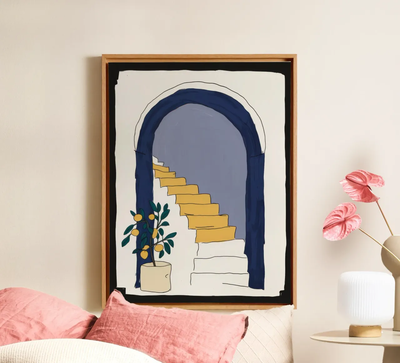 Luce di passaggio ad arco tela con Cornice a cassetta da Obs Canvas
