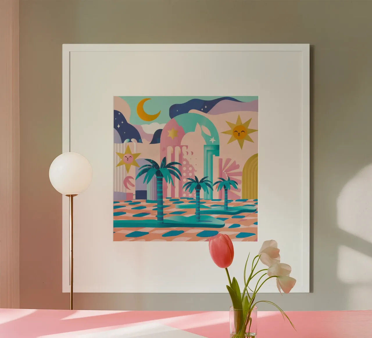 Verträumte Oase am Pool Poster von Gaia Viesta