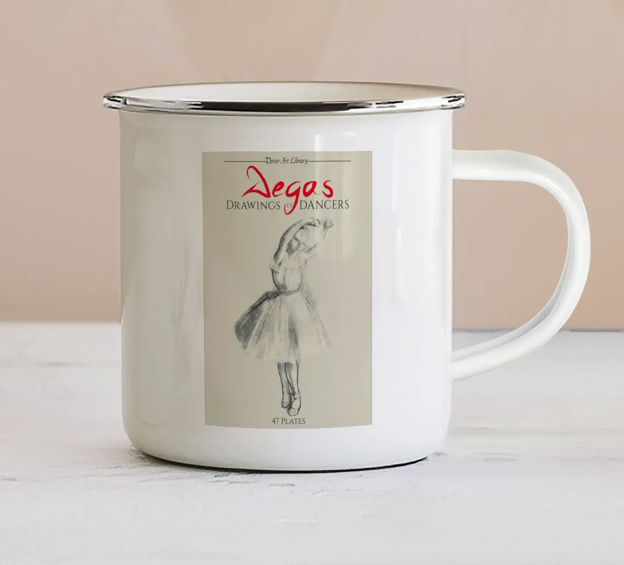 Tekeningen van dansers - Edgar Degas emaille mok van Alfieson