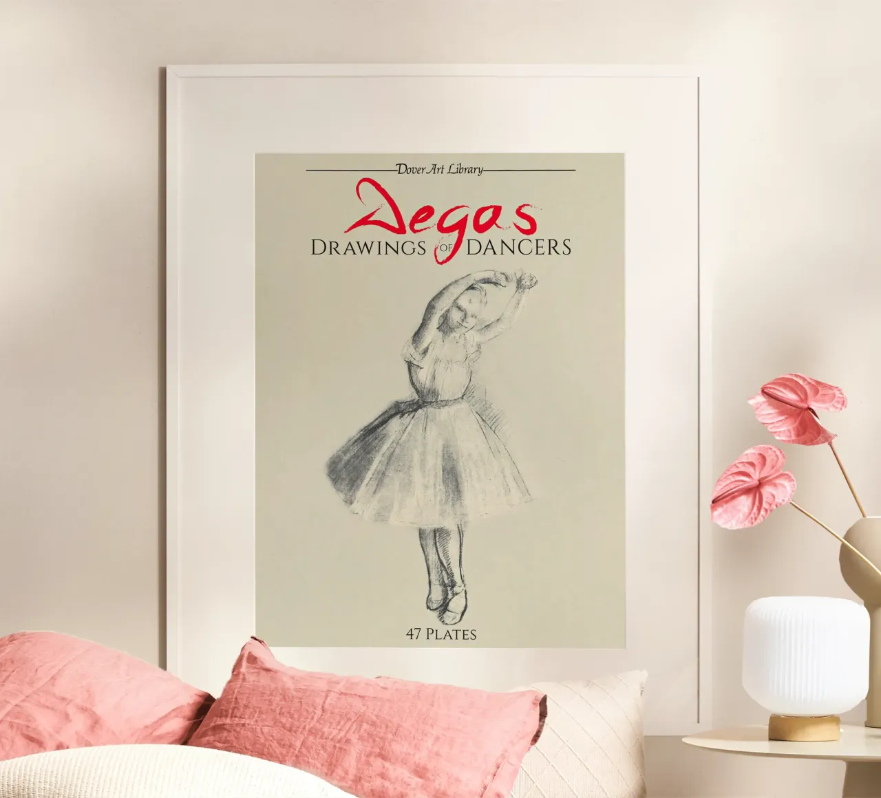 Disegni di ballerine - Edgar Degas poster con telaio in legno da Alfieson