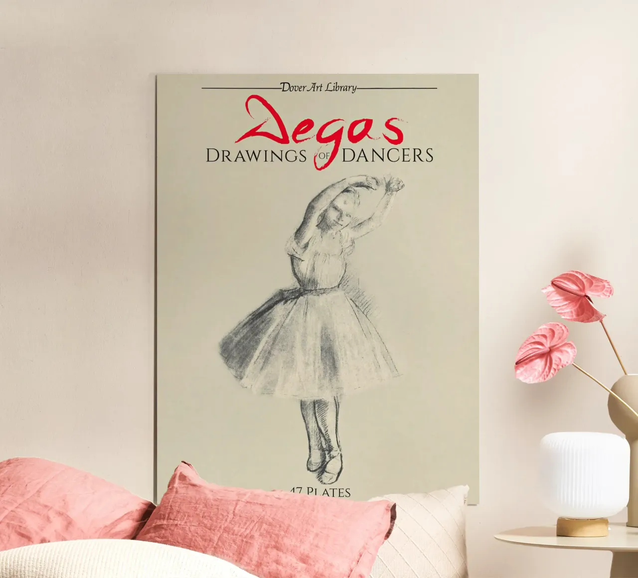 Disegni di ballerine - Edgar Degas poster con telaio in legno da Alfieson