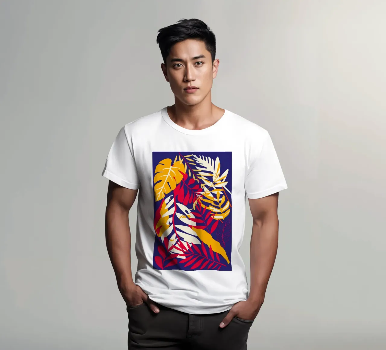 Foglia cromatica a scoppio t-shirt da Obs Canvas