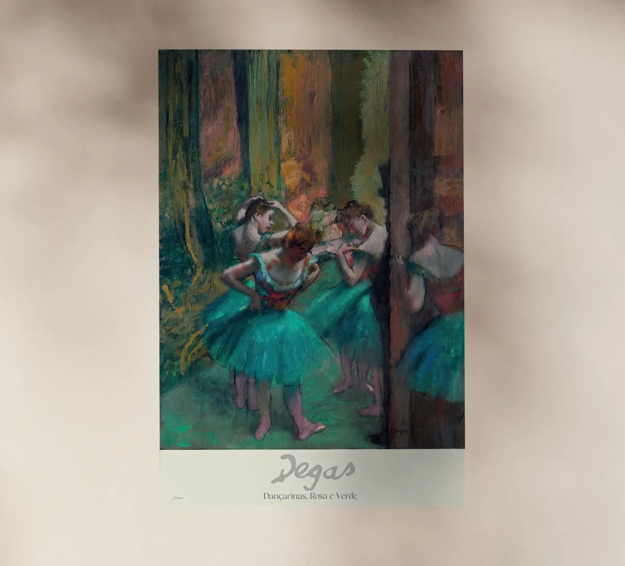 Edgar Degas - Ballerine rosa e verdi pellicola backlit da Alfieson