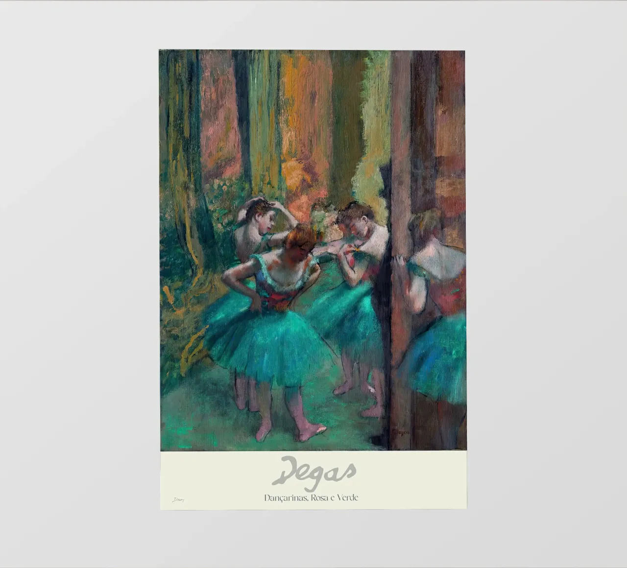 Edgar Degas - Ballerine rosa e verdi pellicola backlit da Alfieson