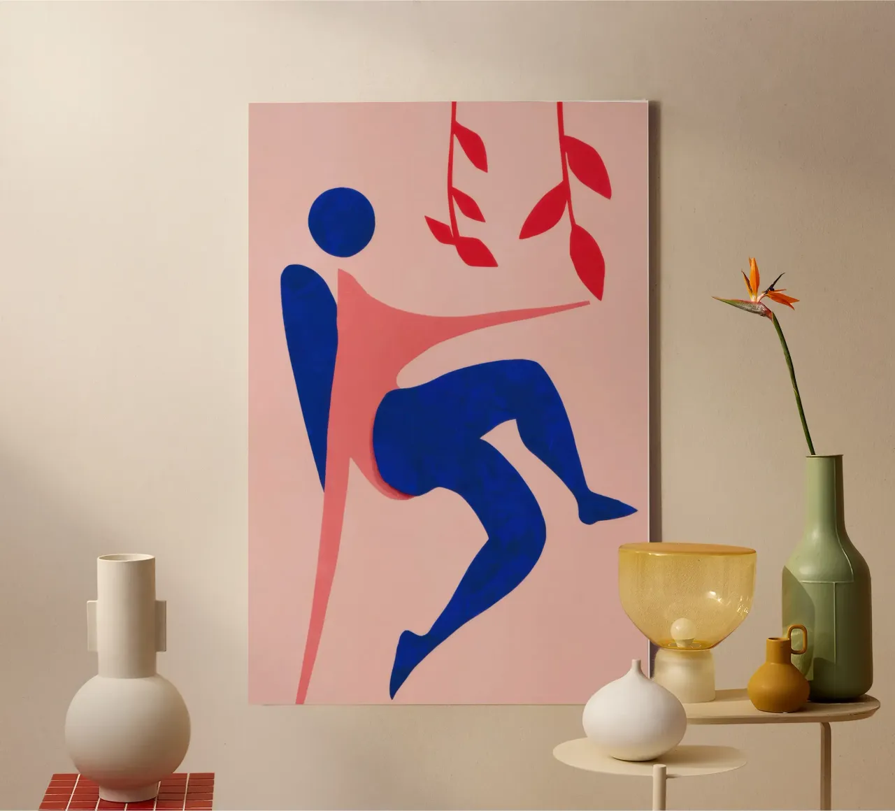 Dynamische menselijke vorm canvas met Baklijst van Gaia Viesta