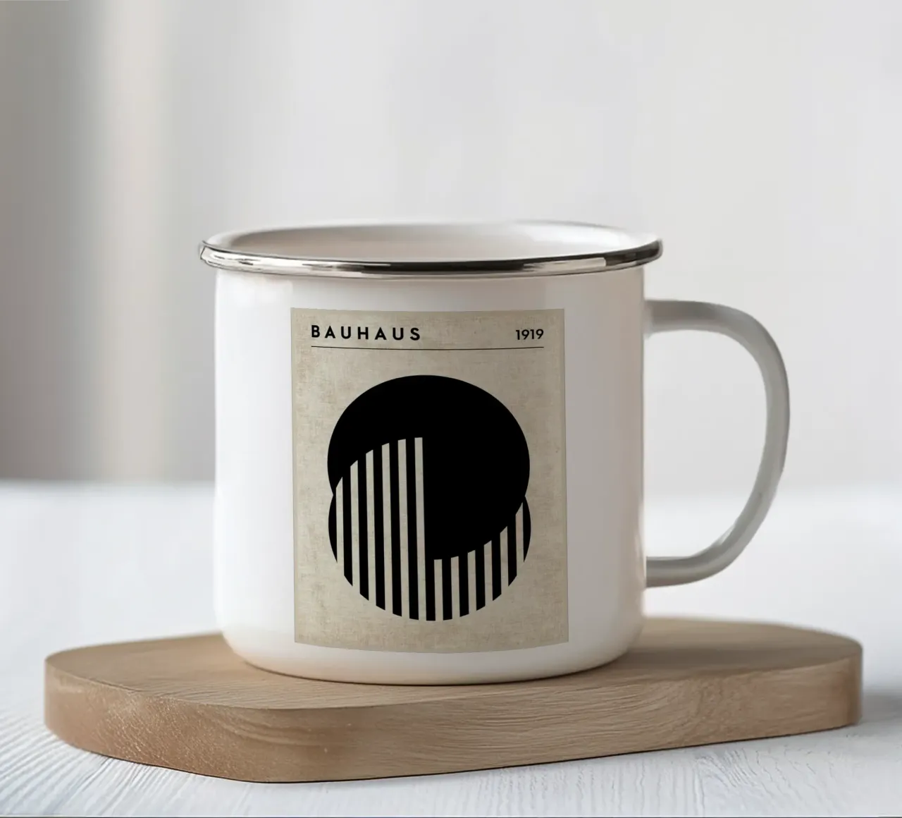 Bauhaus tazza in smalto da David Studio