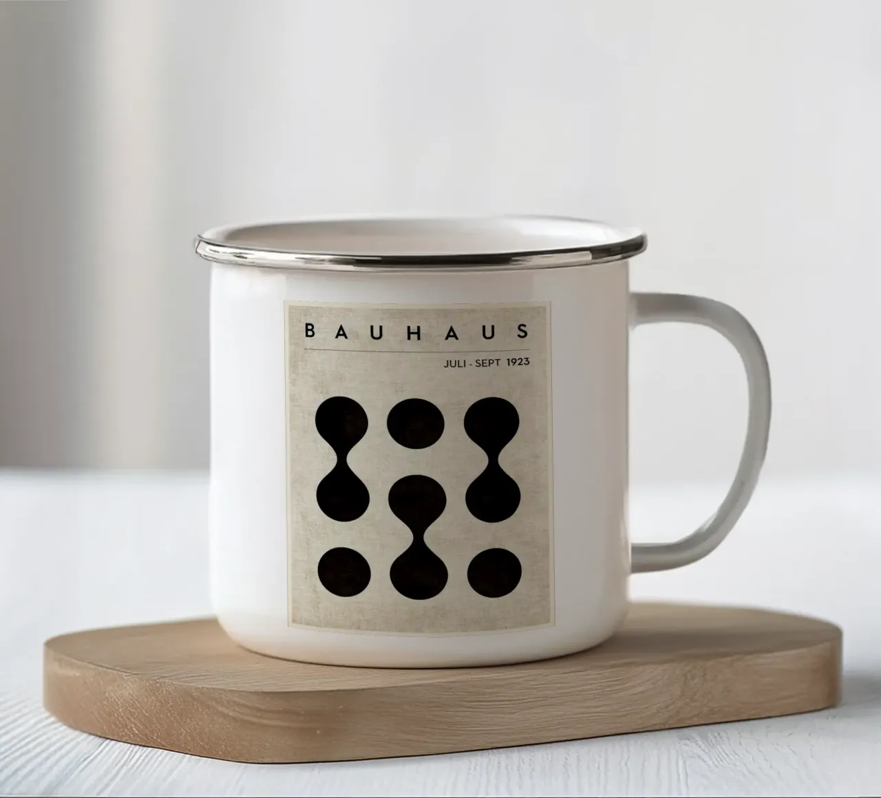 Bauhaus tazza in smalto da David Studio