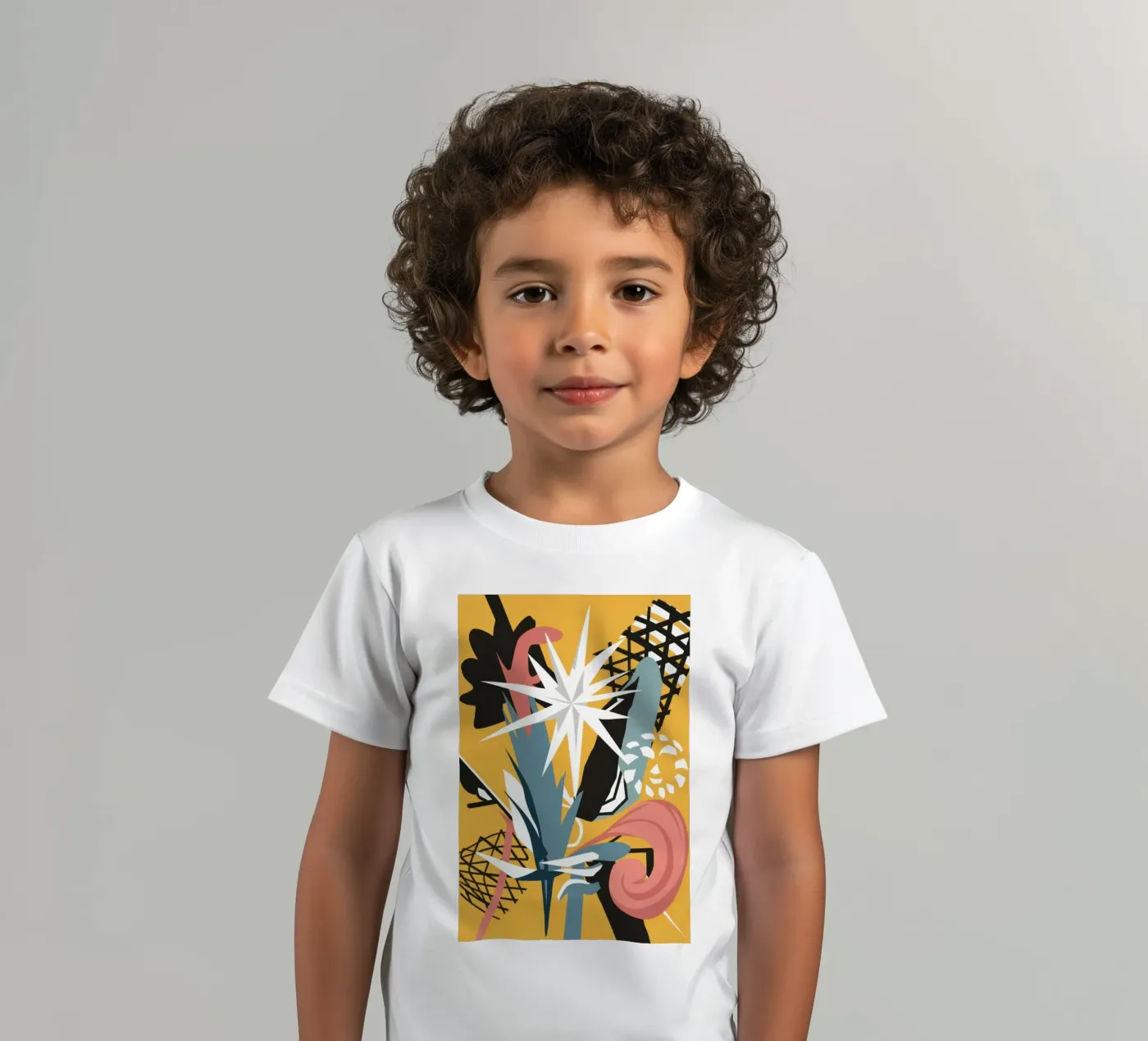 Collage Sterrenkrabbel kinder t-shirt van Obs Canvas