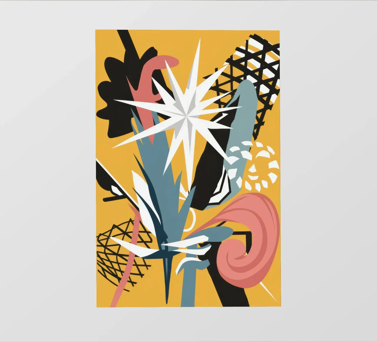 Collage Sterrenkrabbel fotobehang van Obs Canvas