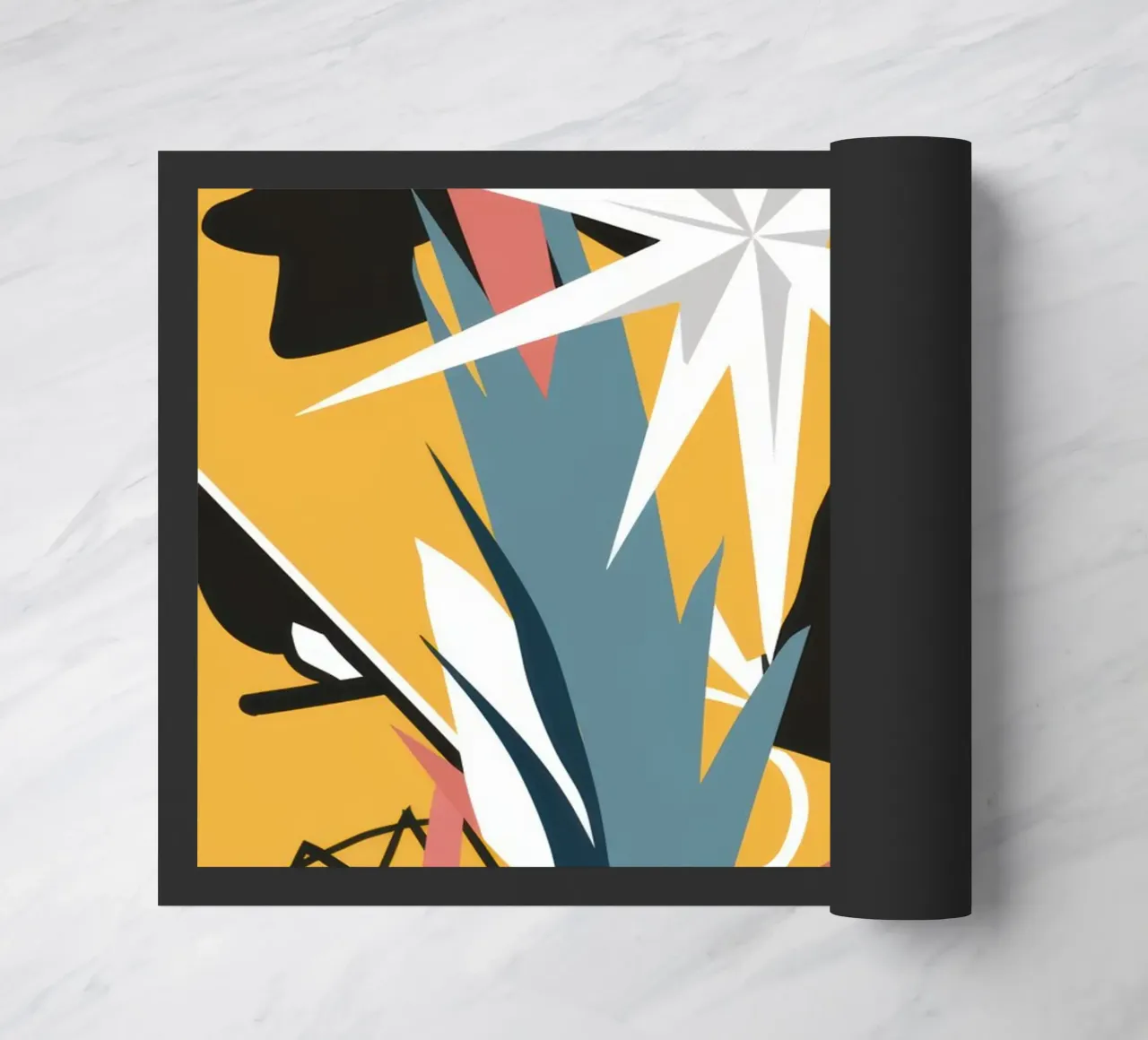 Starry Scribble Collage doormat by Obs Canvas