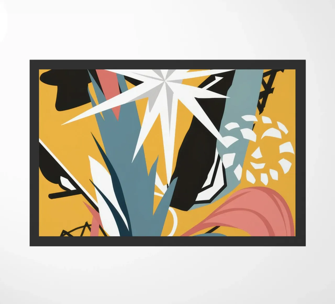 Starry Scribble Collage doormat by Obs Canvas