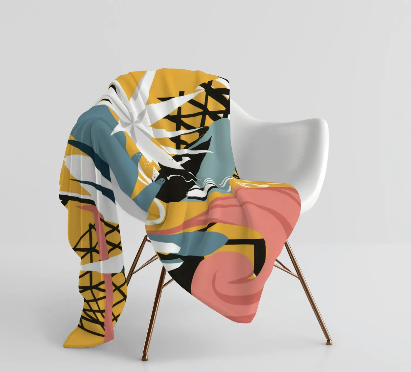 Collage di scarabocchi stellati coperta in pile da Obs Canvas