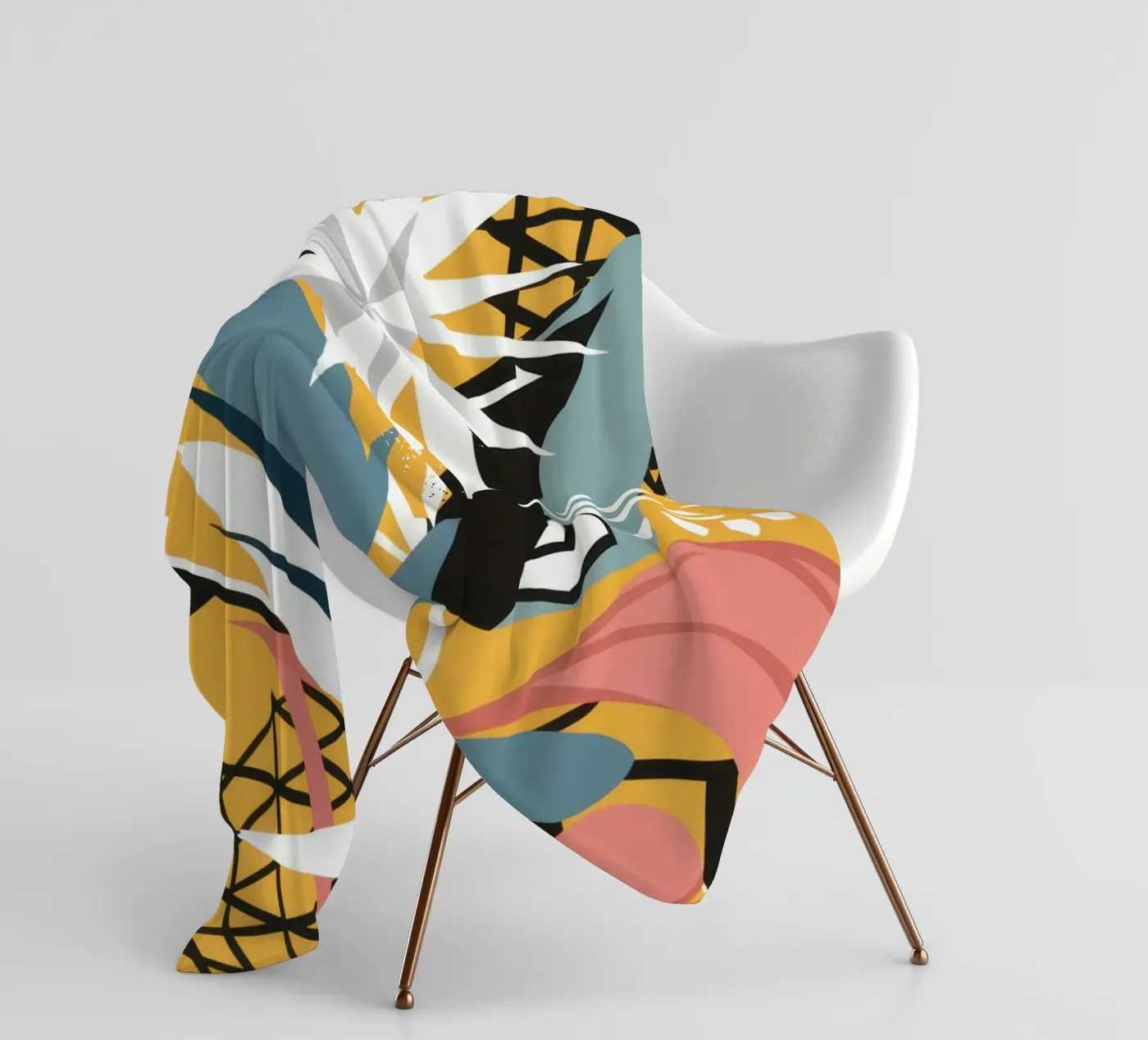 Collage di scarabocchi stellati coperta in pile da Obs Canvas