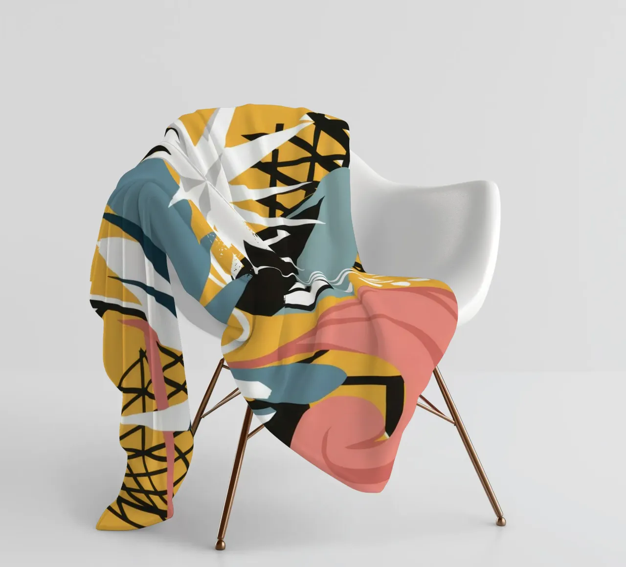 Sternengekritzel-Collage Fleecedecke von Obs Canvas