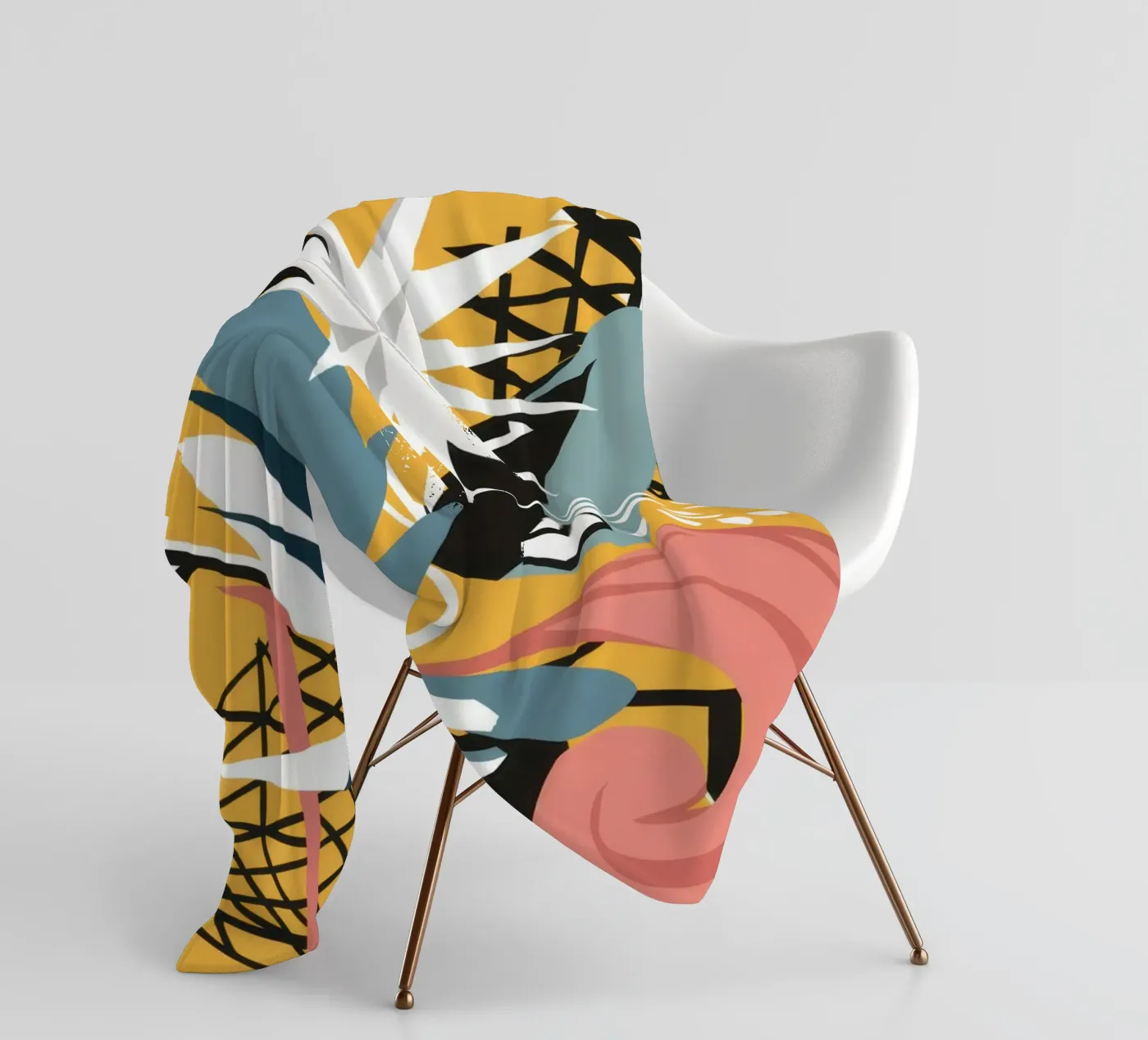 Collage di scarabocchi stellati coperta in pile da Obs Canvas