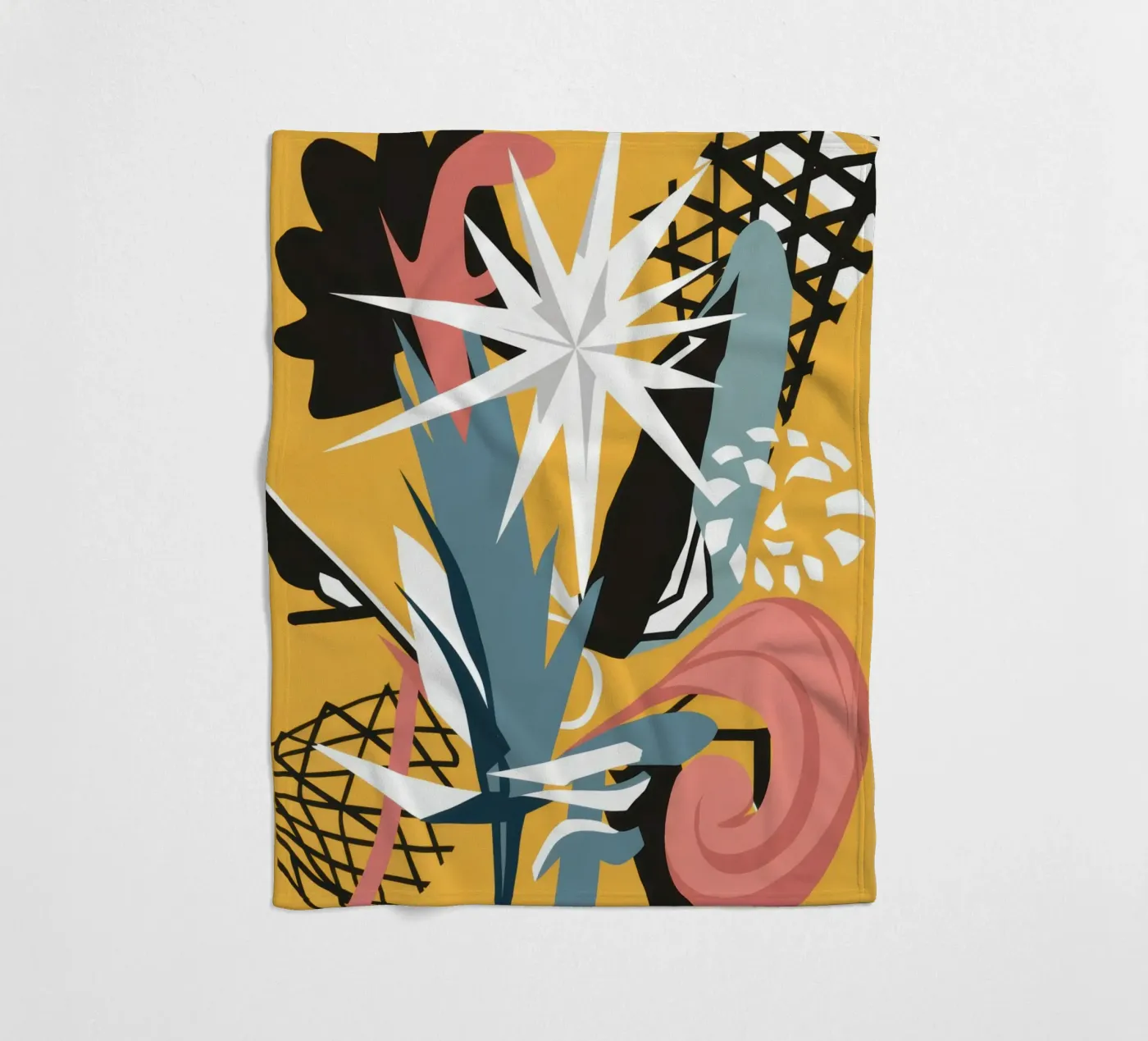 Collage di scarabocchi stellati coperta in pile da Obs Canvas