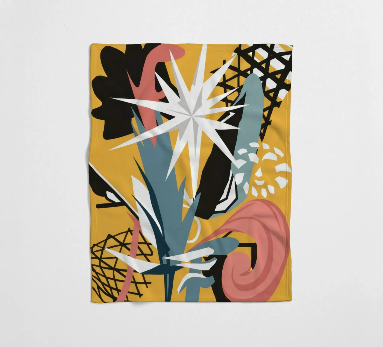 Sternengekritzel-Collage Fleecedecke von Obs Canvas