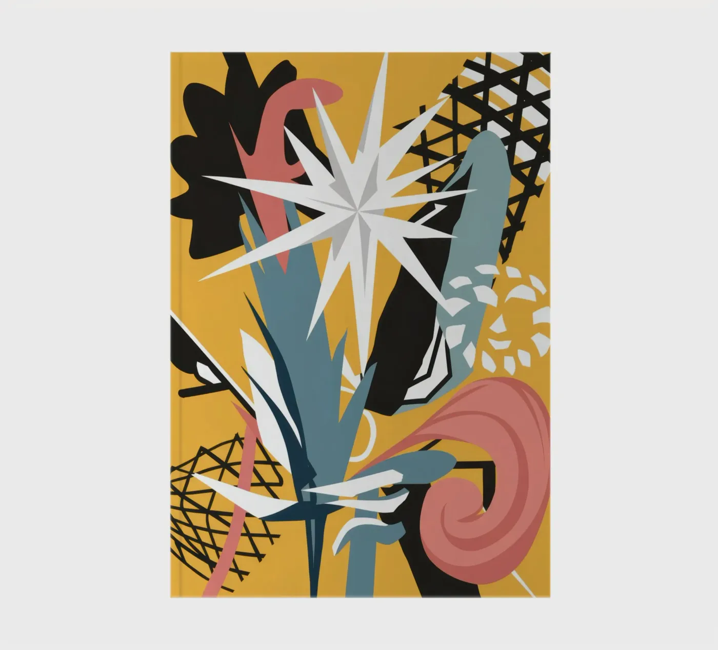 Starry Scribble Collage notebook by Obs Canvas