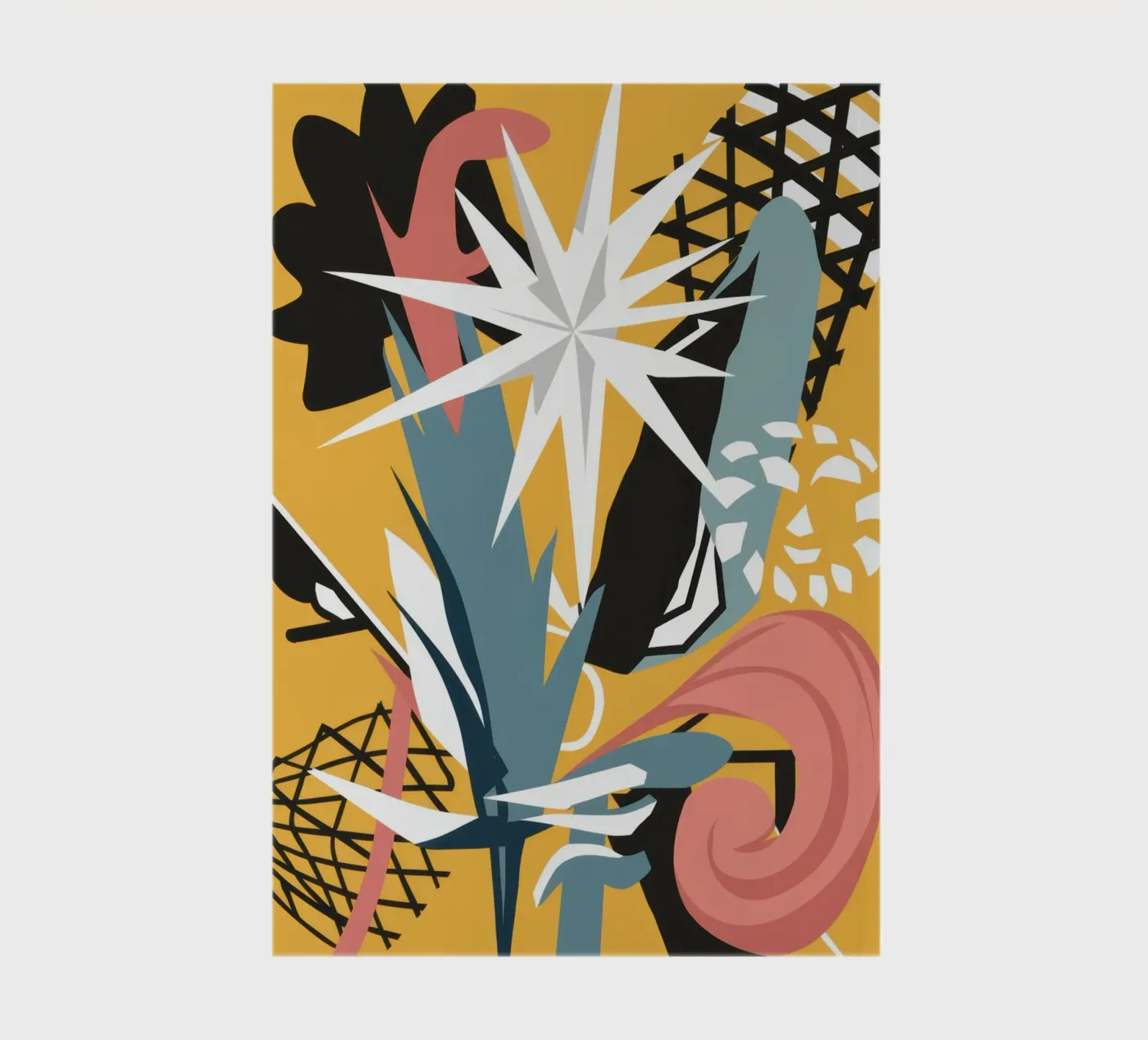 Starry Scribble Collage notebook by Obs Canvas
