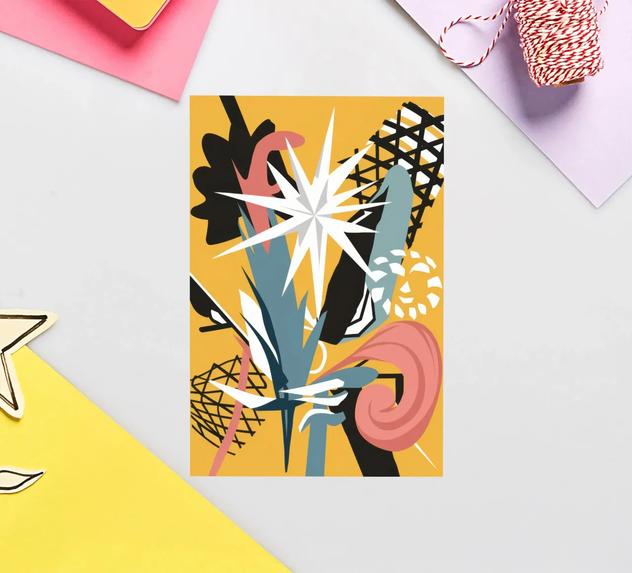 Starry Scribble Collage sticker by Obs Canvas