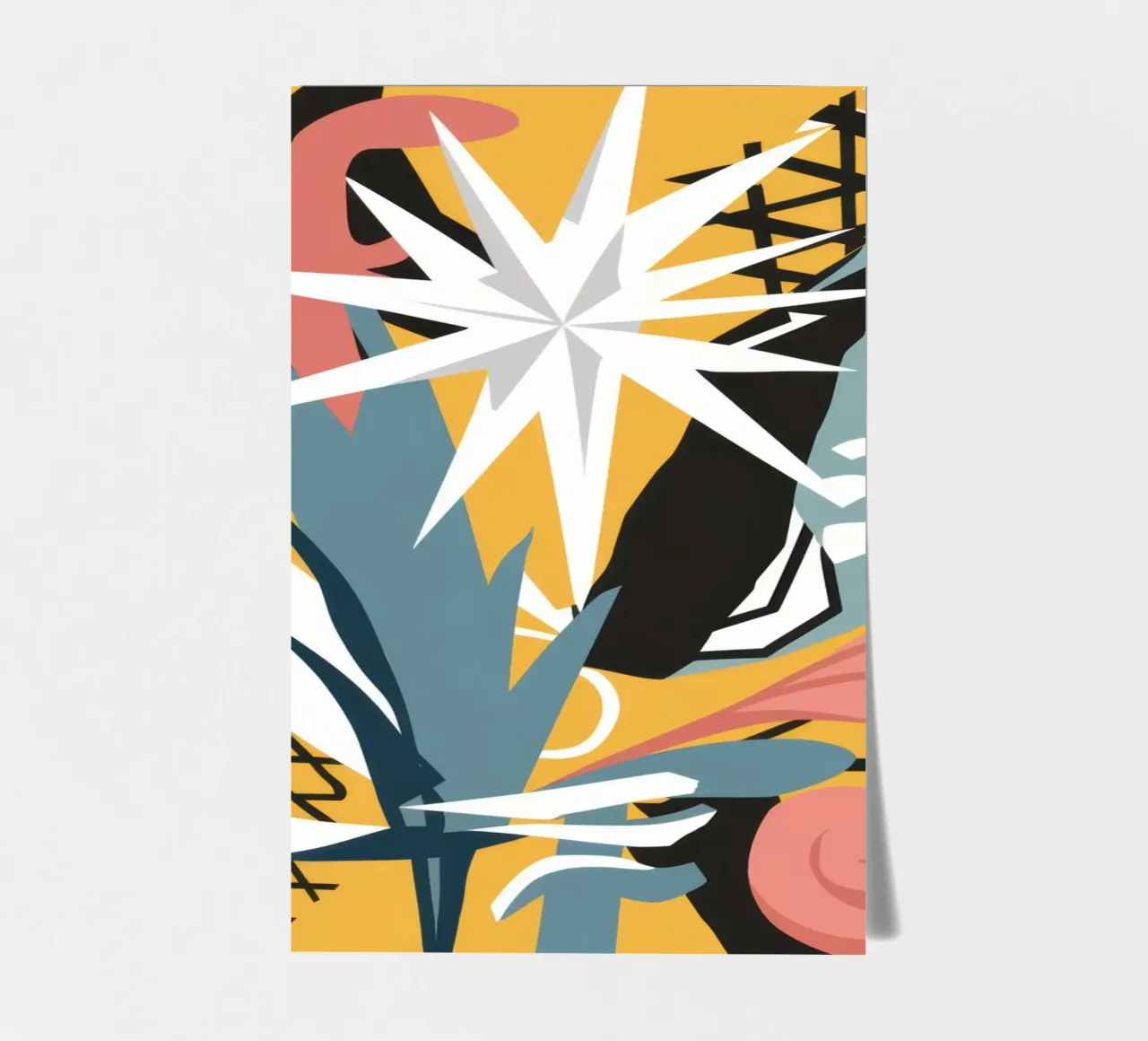 Starry Scribble Collage sticker sheet by Obs Canvas