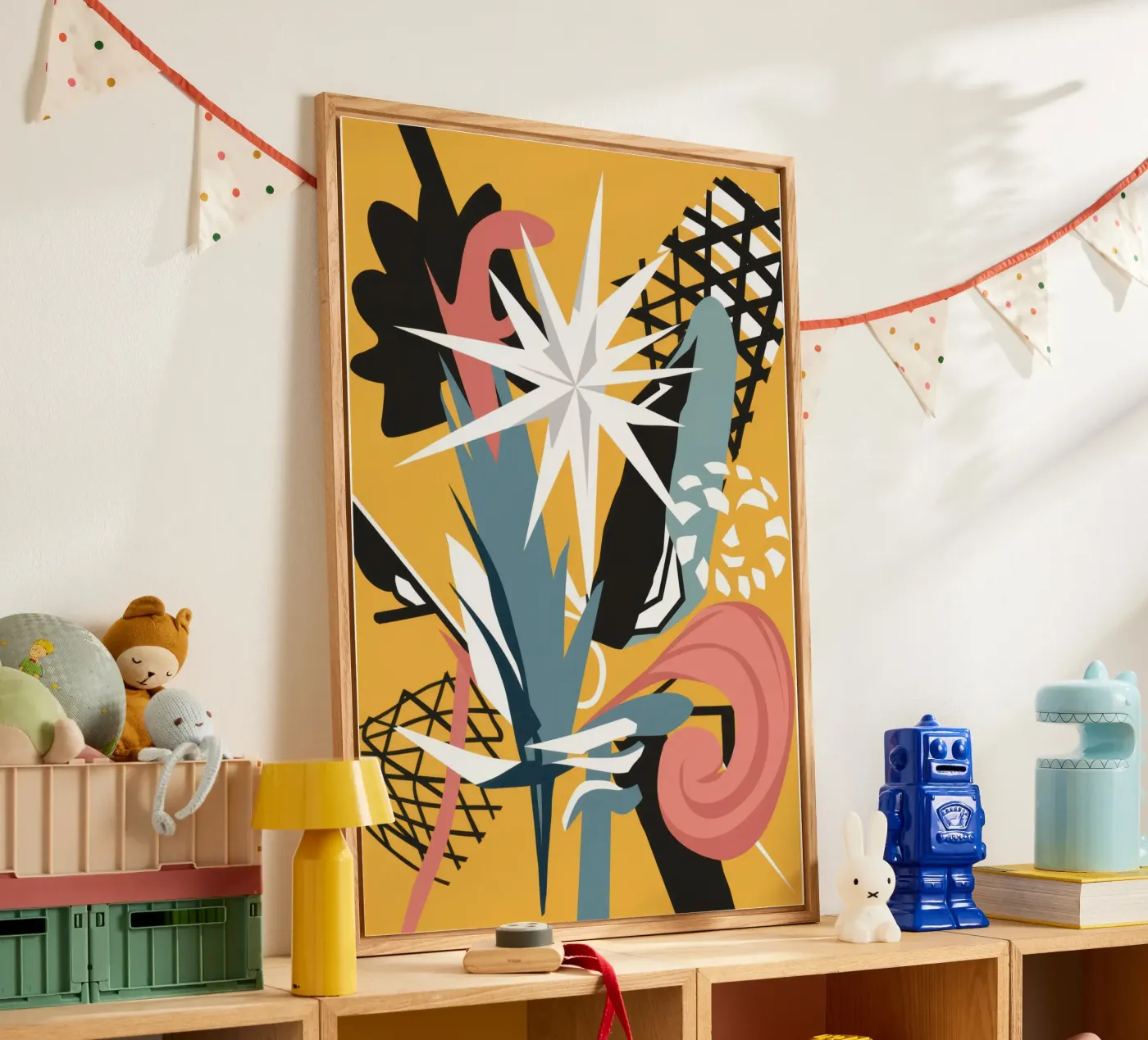 Collage di scarabocchi stellati plexiglass da Obs Canvas